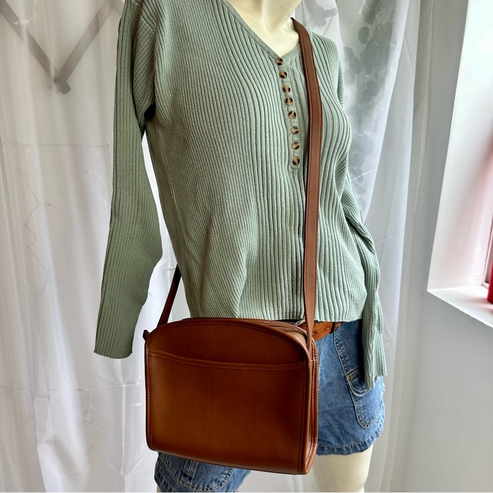 Vintage Coach Metropolis 9087 Tan Leather Shoulder Crossbody Messenger Bag